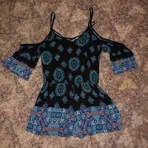 black and turquoise paisley romper!